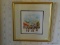 (APTHALL) FRAMED AND DOUBLE MATTED WATERCOLOR PRINT OF PARIS STREET SCENE, SIGNED (ILLEGIBLE) AND