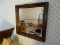 (UPBD1) ANTIQUE WALNUT FRAMED MIRROR- 27.5 IN X 27.5 IN, , ITEM IS SOLD AS IS WHERE IS WITH NO