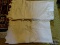 (3RD FL) LOT OF MISCELL LINENS- LARGE CROCHETED BEDSPREAD AND 2 COTTON TABLECLOTHS, ITEM IS SOLD AS