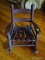 (HALL) ANTIQUE PAINTED CHILD'S ROCKER- 13.5 IN X 18 IN X 17 IN, ITEM IS SOLD AS IS WHERE IS WITH NO
