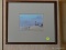 (BCKRM) FRAMED AND DOUBLE MATTED EGG TEMPERA PAINTING OF BEACH AND LIGHTHOUSE- ARTIST SIGNATURE IS