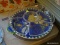 (DR) ASSORTED LOT OF PLATTERS TO INCLUDE A CHIP & DIP PLATTER, A MOSAIC HUMMINGBIRD THEMED PLATTER,