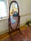 (UPBD1) CHERRY CHEVAL MIRROR- 25 IN X 22 IN X 60 IN , ITEM IS SOLD AS IS WHERE IS WITH NO GUARANTEES