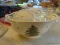 (DR) SPODE PORCELAIN PUNCH BOWL WITH CLEAR GLASS PUNCH CUPS. ITEM IS SOLD AS IS WHERE IS WITH NO