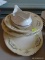 (DR) 4 PIECE LOT TO INCLUDE A GRAVY BOAT, A SERVING BOWL, A SALAD SERVING BOWL, AND A SERVING