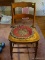 (UPBD1) ANTIQUE MAPLE CANE BOTTOM CHAIR- 17 IN X 16 IN X 32 IN, ITEM IS SOLD AS IS WHERE IS WITH NO