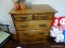 (UPBD2) MAPLE 4 DRAWER CHEST- 32 IN X 18 IN X 41 IN, ITEM IS SOLD AS IS WHERE IS WITH NO GUARANTEES
