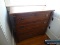 (UPBD2) ANTIQUE PINE 3 DRAWER CHEST- DRAWERS ARE DOVETAILED WITH PINE SECONDARY- REFINISHED READY