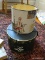 (UPBDE2) VINTAGE LEE FIFTH AVENUE HAT BOX, ICE CREAM CONTAINER TURNED INTO A TRASH CAN,ITEM IS SOLD