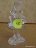 (UPHALL) SWAROVSKI CRYSTAL GIRL WITH A BASKET, ORIGINAL BOX ON TOP DISPLAY- 3 IN H, ITEM IS SOLD AS