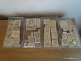 (APTLR) 4 SETS OF DECORATIVE RUBBER STAMPS- QUILTS GIVE COMFORT, NICE AND EASY NOTES, NELLIE THE