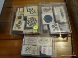 (APTLR) 3 SETS OF DECORATIVE RUBBER INK STAMPS- HAND STAMPED BY, 2 STEP STAMPING, AND FAST AND FUN