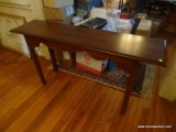 (LR) CHERRY CHIPPENDALE SOFA/FOYER TABLE- CARVED SKIRT, CHIPPENDALE STYLE LEGS- EXCELLENT CONDITION-