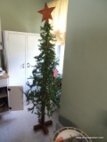 (APTKIT) 7 FT. TALL CHRISTMAS TREE, ITEM IS SOLD AS IS WHERE IS WITH NO GUARANTEES OR WARRANTY. NO