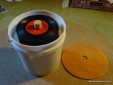 (3RD FL) PLASTIC BUCKET OF VINTAGE 45'S RECORDS FROM THE 60'S- JAMES BROWN, SMOKEY ROBINSON AND THE