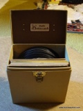 (3RD FL) BOX OF VINTAGE 45'S RECORDS- HARRY JAMES, BENNY GOODMAN, DRIFTERS, ELVIS, COMMODORES, LINDA