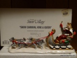 (3RD FL) DEPT. 56 SNOW VILLAGE- SNOW CARNIVAL AND QUEEN- 8 IN X 4 IN, ITEM IS SOLD AS IS WHERE IS