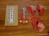 (PARLOR) VINTAGE CHINESE CLOTH DRAGONFLY KITE, NEVER USED IN ORIGINAL BOX, ITEM IS SOLD AS IS WHERE