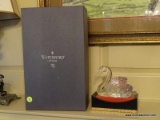 (PARLOR) WATERFORD CRYSTAL SWAN, ORIGINAL BOX-6 IN X 4 IN H, ITEM IS SOLD AS IS WHERE IS WITH NO