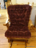 (LR) OAK PLATFORM ROCKER FROM HOLLAND HOUSE- BRAND NEW NEVER USED- 28 IN X 24 IN X 42 IN, ITEM IS
