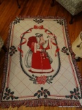 (LR) BRAND NEW WOVEN CHRISTMAS THROW, ITEM IS SOLD AS IS WHERE IS WITH NO GUARANTEES OR WARRANTY. NO