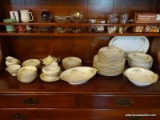 (DR) LOT OF CHINA MADE BY MEITO CHINA. INCLUDES A CREAM AND SUGAR DISH, A GRAVY BOAT WITH