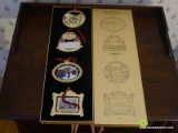 (UPBD1) WHITE HOUSE CHRISTMAS ORNAMENT SET- 4 TO A BOX- DATES- 1994- 1997, ITEM IS SOLD AS IS WHERE