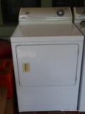 (FRNT PRCH) MAYTAG HEAVY DUTY SUPERSIZE CAPACITY DRYER WITH 7 CYCLES. MEASURES 27 IN X 28 IN X 43