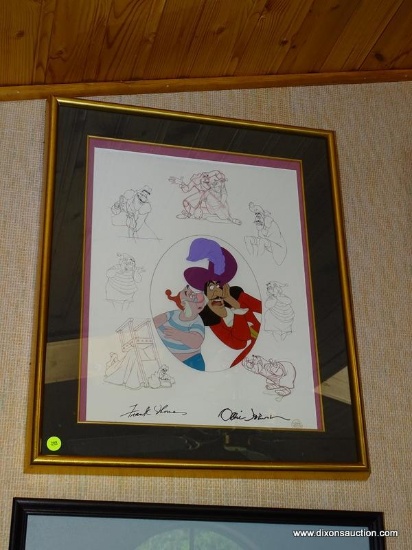 (DWN BCK RM) FRAMED LIMITED EDITION WALT DISNEY HAND PAINTED CHARACTER CEL FROM THE DISNEY MASTERS