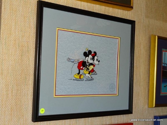 (DWN BCK RM) FRAMED LIMITED EDITION WALT DISNEY SERIGRAPH FROM THE ORIGINAL SHORT FILM "ON ICE". IS