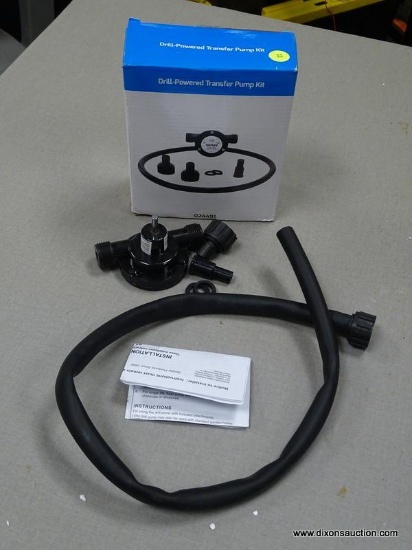(R1) STAR WATER SYSTEMS DRILL POWERED PUMP KIT. ITEM IS SOLD AS IS WHERE IS WITH NO GUARANTEES OR