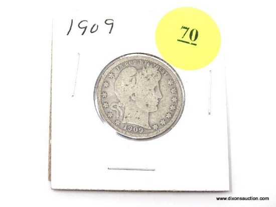 1909 Quarter - Barber