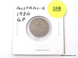 1936 Australia - 6 Pence - silver