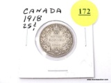 1918 Canada - 25 Cents - silver