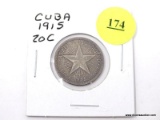 1915 Cuba - 20 Centavos - silver