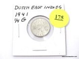1941 Dutch East Indies - 1/4 Gulden - silver