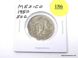 1950 Mexico - 50 Centavis - silver