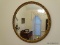 (DR) VINTAGE GOLD GILT GESSO MIRROR- 26 IN DIA., ITEM IS SOLD AS IS WHERE IS WITH NO GUARANTEES OR