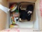 (BD) MISCELL. VINTAGE TOYS- MECHANICAL WALKING KITTY IN ORIGINAL BOX, 2 PUZZLE GAMES, 2 NOISEMAKERS,