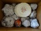 (BD2) BOX OF UNPACKED ROSE POINT CHINA, ITEM IS SOLD AS IS WHERE IS WITH NO GUARANTEES OR WARRANTY.