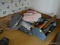 (KIT) TOOL BOX WITH TOOLS AND KITCHEN TOWELS AND A TABLECLOTH, ITEM IS SOLD AS IS WHERE IS WITH NO