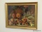 (DR) FRAMED ANTIQUE STILL LIFE PRINT IN GOLD FRAME- 19 IN X 15 IN, ITEM IS SOLD AS IS WHERE IS WITH