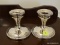 (DR) PR OF STERLING SILVER WEIGHTED CANDLE HOLDERS- 4 IN H,ITEM IS SOLD AS IS WHERE IS WITH NO