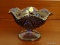 (DR) INTERNATIONAL GLASS CARNIVAL GLASS COMPOTE- 4 IN H, ITEM IS SOLD AS IS WHERE IS WITH NO