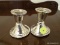 (DR) PR OF STERLING SILVER WEIGHTED CANDLE HOLDERS- 3 IN H,ITEM IS SOLD AS IS WHERE IS WITH NO