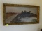 (LR) ANTIQUE FRAMED OIL ON CANVAS LANDSCAPE IN GOLF GILT FRAME- 17.5 IN X 9.5 IN, ITEM IS SOLD AS IS