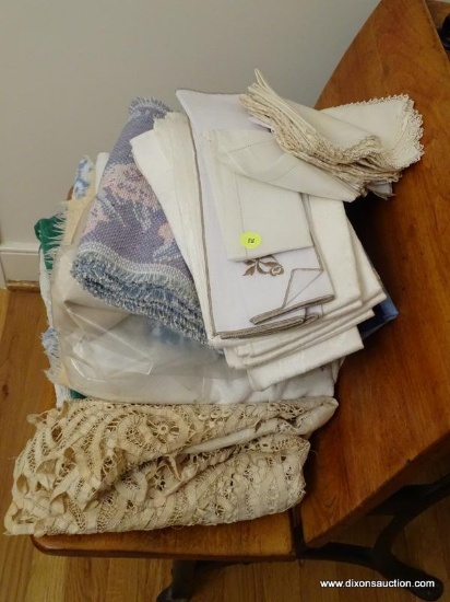(DR) LOT OF TABLE NAPKINS AND A FEW TOWELS, ITEM IS SOLD AS IS WHERE IS WITH NO GUARANTEES OR