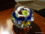 (MBD) MURANO GLASS PAPERWEIGHT , HAS CHIP ON BASE, ITEM IS SOLD AS IS WHERE IS WITH NO GUARANTEES OR