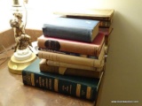 (MBATH) LOT OF MISCELL. BOOKS, BOOKS ON SPANISH, AMERICAN COLLEGE DICTIONARY, IVANHOE, ETC. ITEM IS