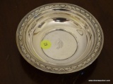 (DR) WALLACE STERLING ENGRAVED BOWL- 6 IN DIA., ITEM IS SOLD AS IS WHERE IS WITH NO GUARANTEES OR